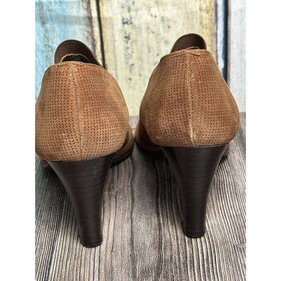 Amalfi By Rangoni Women’s Brown Suede Heels Pump Size 10M Made In Italy - Picture 3 of 16